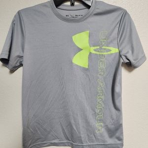 Under armour UA Youth SM shirt Gray/ Neon Logo loose